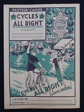 Protège cahier CYCLES ALL RIGHT vélo bike vélomoteur Wachbuch copybook