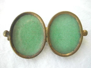 * BIJOU FANTAISIE ANCIENNE BROCHE PORTE PHOTOS DOUBLE 4.5 cm - Foto 1 di 2