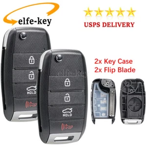 2 Keyless Remote Flip Car Key Fob Case 4B for KIA Soul Sportage Optima 2014-2016 - Bild 1 von 8
