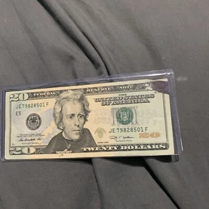 RARE ERROR $20 Ink Splatter Smear One Dollar note bill 2009 - Picture 1 of 3