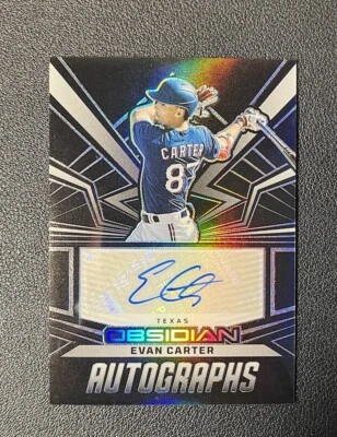 2023 Panini Chronicles - Obsidian Autographs #OA-EC Evan Carter (AU, RC) - Image 1 of 2