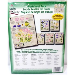 Plaid FolkArt One Stroke Worksheet Pack Daisy Periwinkle 1005 Flowers Painting - Picture 1 of 8