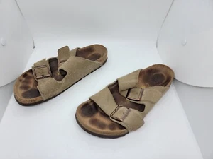 Birkenstock Sandal Womens 39 Brown Arizona Double Buckle Casual Suede - Picture 1 of 8