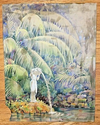 Carl Hibbeler Chicago Pastel Lincoln Park Conservatory Pastel Charles Whacker! Foto 1 de 4