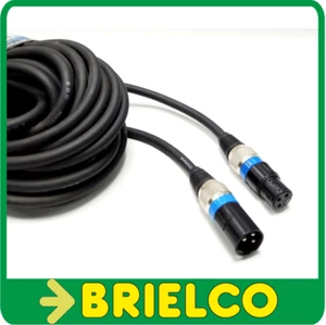CONEXION CABLE MICROFONO XLR CANON MACHO A XLR CANON HEMBRA NEGRO 20M BD4402 - Imagen 1 de 1