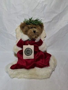 Boyds Bear Tree Topper or Decoration Holly Bear in Red Velvet Dress with Tags - Picture 1 of 4