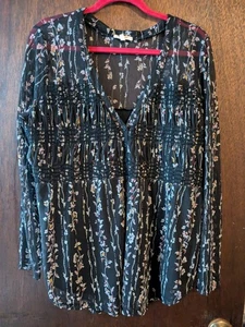 Maurices 1x Chiffon Floral Top - Picture 1 of 9