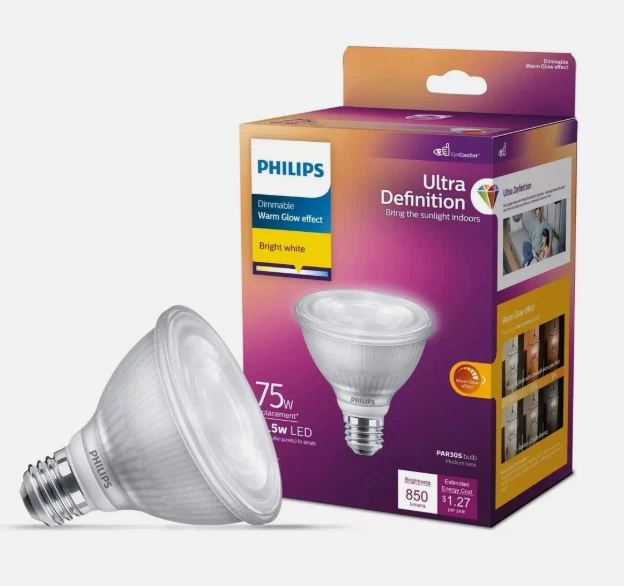 Philips PAR30 E26 Medium LED Bulb Bright White 75 Watt Equivalence 9290031189 - Image 1 of 1