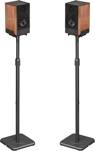 Coppia supporti altoparlanti universali regolabili 33,8-44,4" scatola aperta nera - tappo 11 libbre - Foto 1 di 8