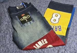 UNK NBA Vintage Men's 42 Blue Denim Jeans Kobe Pierce Iverson McGrady James - Picture 1 of 5