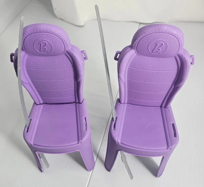 Mattel Barbie RV Dream Camper SET (2) sillas moradas de repuesto asientos delanteros 2016 Foto 1 de 3
