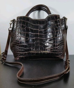 Dooney & Bourke Brenna Satchel Chocolate Brown Handtasche Umhängetasche mit Papieren  - Bild 1 von 13