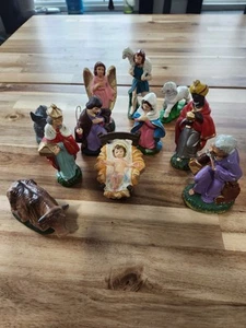 Vintage Nativity Set And David W/ Sheep, Woolworth And S.S. Kresge Mix Christmas - Picture 1 of 10