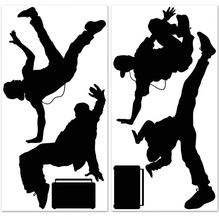 Pacote com 6 adereços Break Dancer 13,75" a 51" decorações de festa de plástico dos anos 80 dos anos 80 - Imagem 1 de 1