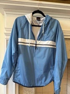 Nike Anorak Windbreaker Jacket Womens Medium Pullover 1/4 Zip Hooded Y2K - Picture 1 of 16