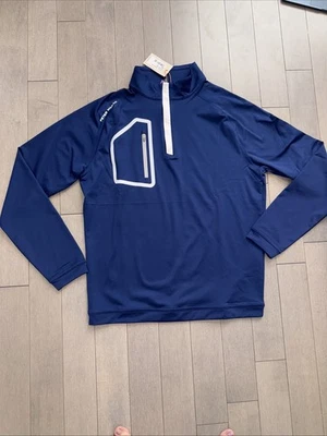 Peter Millar Forge Performance 1/4 Zip Jacket Pullover Sport Navy Small New Nwt - Image 1 of 4