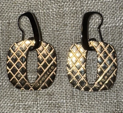 Покрытые розовым золотом круглые серьги REBECCA с сетчатым узором - сделано в Италии - Изображение 1 из 4