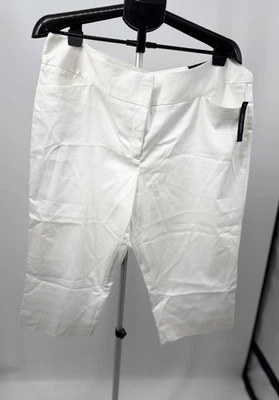 NWT Worthington Stretch White Capri Pants Women Sz 18 Career Casual Modern Fit - Image 1 of 4