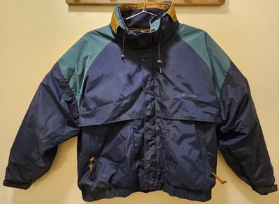 Abrigo Dunbrooke 3 en 1 para hombre 3XL invierno tormenta, azul y verde con capucha de polizón Foto 1 de 4