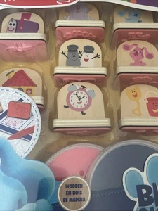 Estampadores de madera de personajes de Blue's Clues & You de Blues Clues magenta nuevos - Imagen 1 de 16