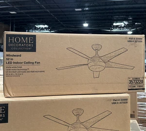 Home Decorators Windward 52 in. LED Matte White Ceiling Fan w/ Light & Remote - Picture 1 of 4