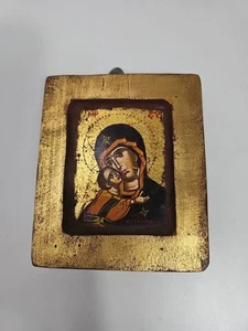 Theotokos of Vladimir Constantinople Hand-painted icon by Plamen Kazakov - Picture 1 of 5