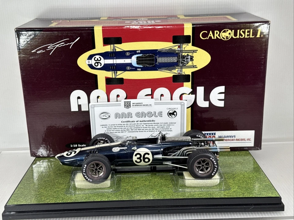 1/18 Карусель 1967 Dan Gurney AAR Westlake Eagle Belguim Spa Win 4751 - Изображение 1 из 4