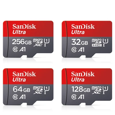 Scheda di memoria Sandisk Micro SD da 32 GB, 64 GB, 128 GB, 256 GB, classe 10 UH - Immagine 1 di 4