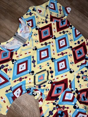 LuLaRoe Amelia Disney Minnie Mouse Pockets Zipper 3XL 24/26 ❤️ Yellow Diamonds - Image 1 of 4