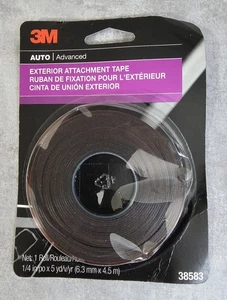 3M 38583 Auto Exterior Attachment Tape 1/4" x 15' - Attach Emblems Molding Trim - Picture 1 of 4