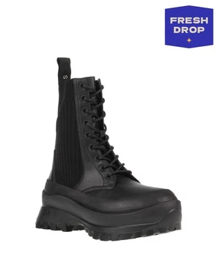 PVP €595 STELLA McCARTNEY Botas de Combate US10 UK7 EU40 Suela Vibram Hechas en Italia Foto 1 de 4