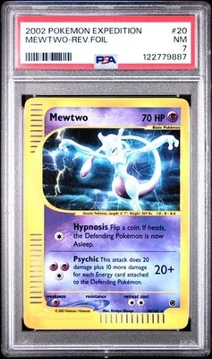 Pokemon MEWTWO 20/165 Reverse Holo (2002 Expedition) PSA 7 - Image 1 of 2