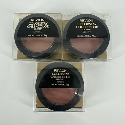 3 PACK Revlon Colorstay Cheekcolor MAUVE Shade Oil-Free Blush 0.28oz Each x3 NEW - Image 1 of 4