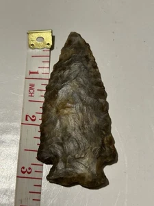 Fine 3 pollici Decatur base fratturata Ross Co Ohio punta di freccia senza certificato di autenticità reliquia artefatto - Foto 1 di 6
