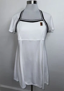Vintage Nike Kleid Damen groß weiß Blockstich Court Polo Tennis Fit Y2K - Bild 1 von 16