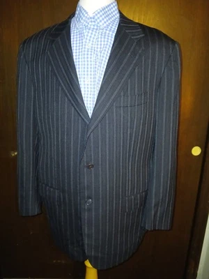 Kiton Sport Coat Blazer Jacket US 48L=UK58 Black W/Stripes Mens - Image 1 of 4