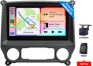 For Chevy Silverado GMC Sierra 2014-2018 Android 14 GPS Car Stereo CarPlay GMSX7 - Picture 1 of 20