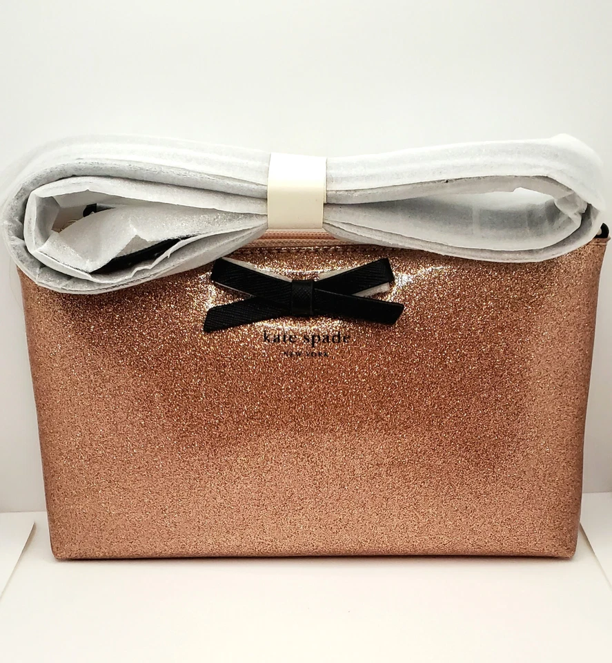 Kate Spade Rosegold Glitter Mavis Street Amy Crossbody Shoulder Bag Handbag