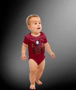 Baby Iron Superhero Halloween Costume Avenging Cosplay Bodysuit  - Picture 1 of 3