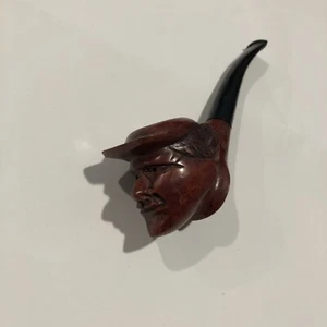 VINTAGE MADE IN ITALY ITALIAN BRIAR HANDGESCHNITZT RAUCHENDES GESICHT TABAKPFEIFE - Bild 1 von 7