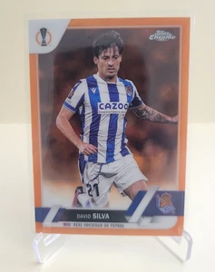 2022-23 Topps Chrome UEFA Sapphire David Silva Orange #154 Ser #23/50 - Bild 1 von 2