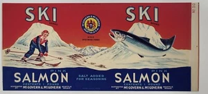 LABEL Ski Salmon Can McGovern Seattle Washington - Picture 1 of 1