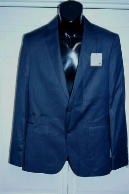 J Ferrar Sz 40L Slim Fit Stretch Navy Blue Stripe Sport Coat Blazer Jacket NWT - Image 1 of 4
