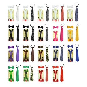 CUTE Baby Toddler Kids Children Boys Girls Suspender/Bowtie/Necktie 3 piece sets - Picture 1 of 77