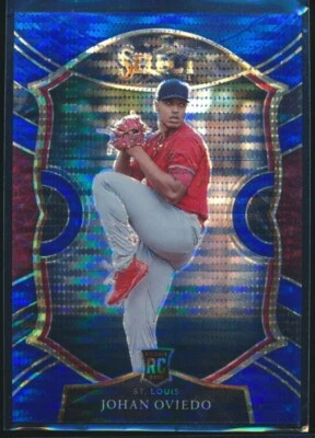 2021 Select Johan Oviedo Blue Pulsar 01/13 Prizm RC #5 #41 Cardinals Concourse - Image 1 of 2