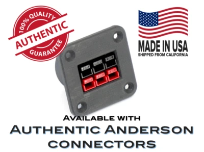 Panel Mount Adapter for Anderson Powerpole PP15/30/45 2x3 Carbon Composite - Image 1 of 4