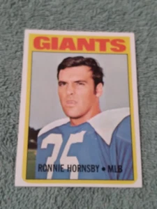1972 Topps Football #16 New York Giants Linebacker Ronnie Hornsby EX-Nr Mt - Picture 1 of 2