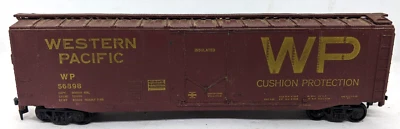 Athearn HO Scale  50' PD Box Car Western Pacific WP #56898  VINTAGE, BROWN. - Image 1 of 4