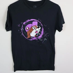 Bucees Shirt Womens Small Black Purple DJ Hip Hop Funny Beaver Crew Neck - Picture 1 of 9