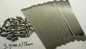 BMW Stainless Steel Spoke Set Airhead r75/6 r90/6 r60/6 r90s Front 19 DISC 176mm - Picture 1 of 7